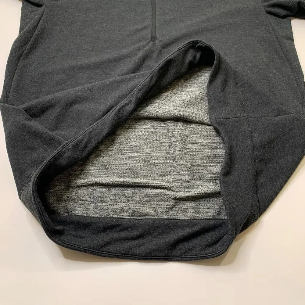 Nike Shirt Mens M Medium Charcoal Dri Fit Half Zip Pullover Training Running